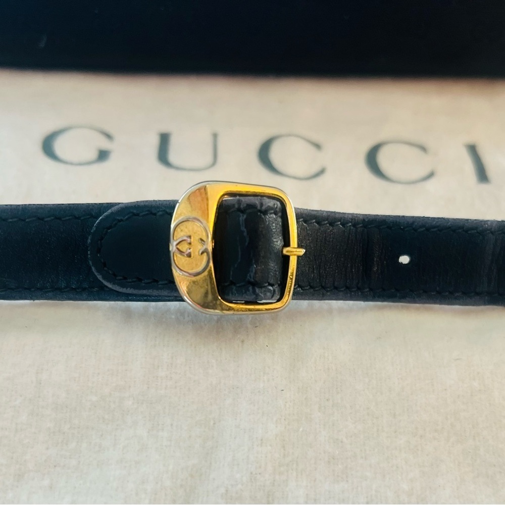 Gucci Black Embossed Shoulder Bag - Picture 7 of 11